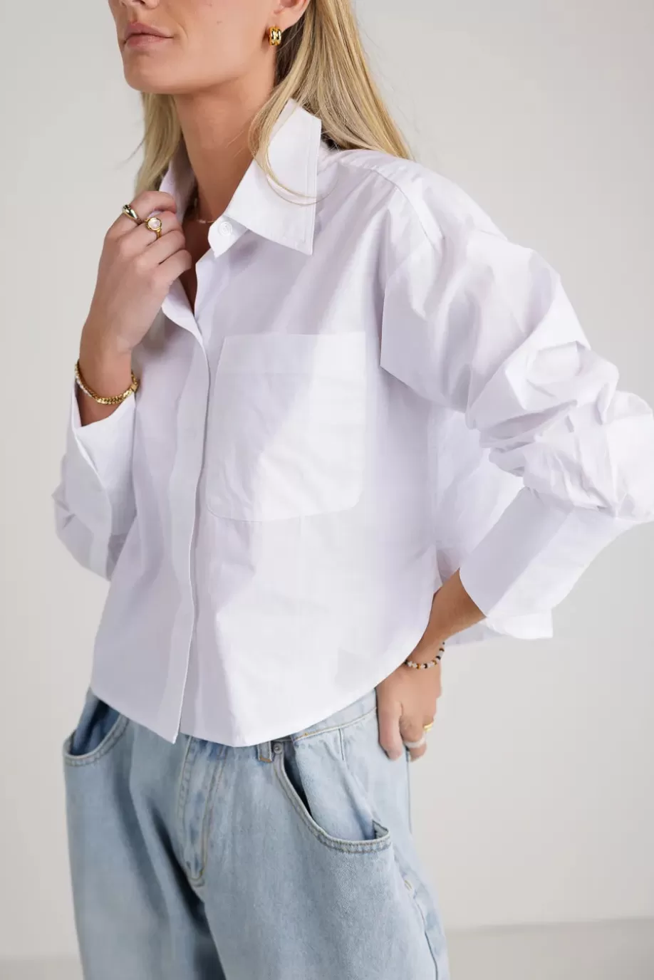 Best Neve Cropped Button Up BUTTON DOWN | TOPS