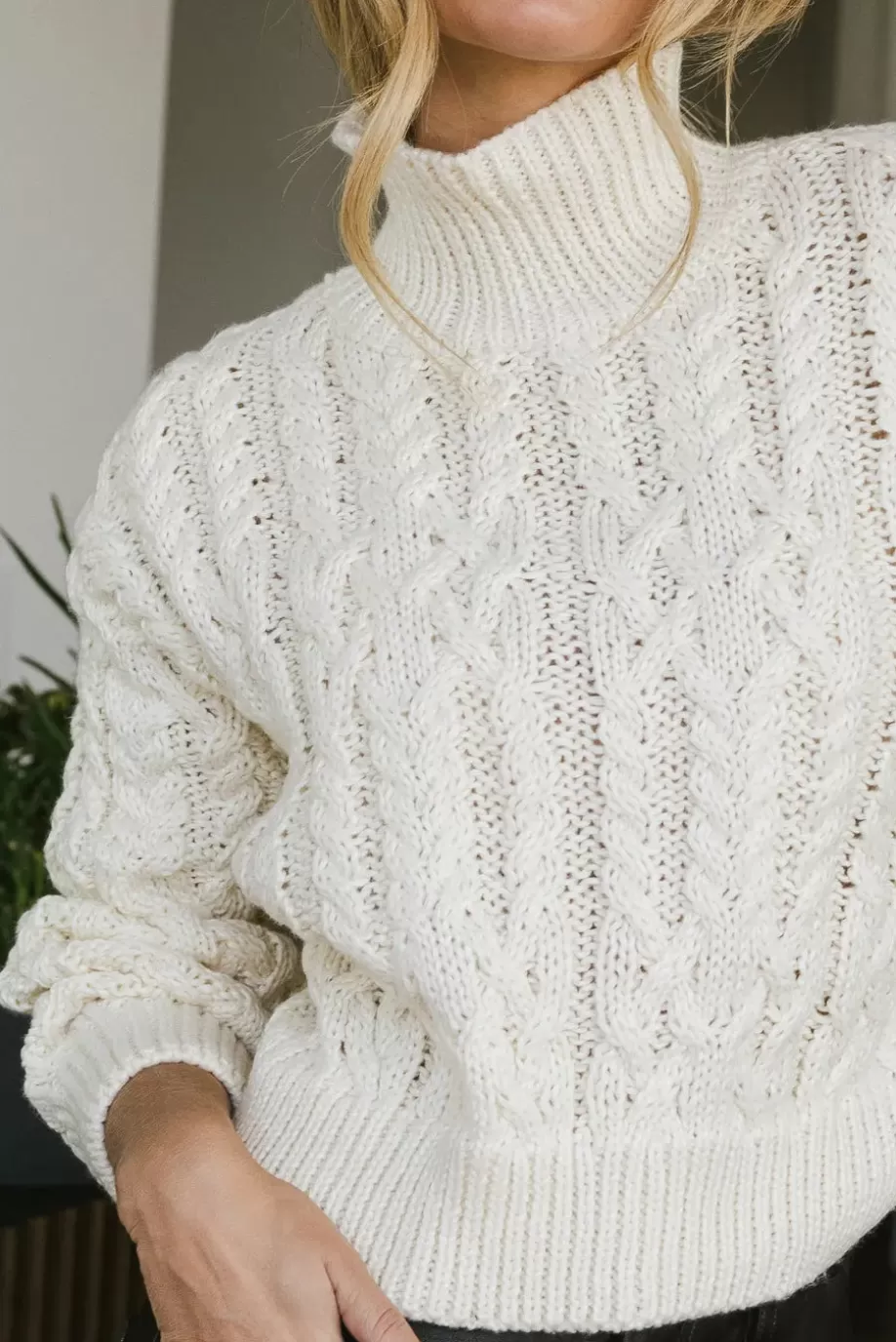 Shop Noah Cable Knit Sweater in SWEATERS | SWEATERS