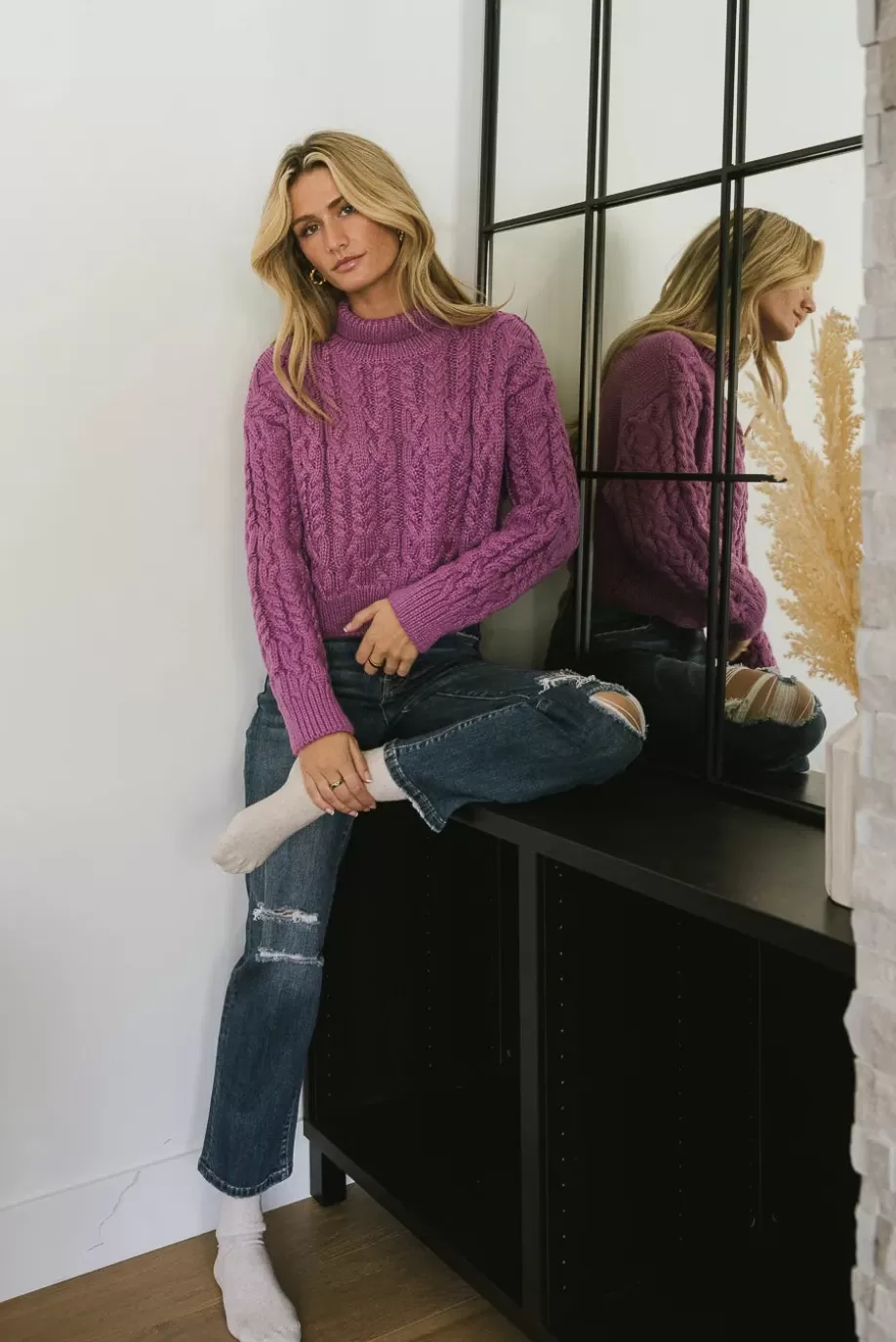 Store Noah Cable Knit Sweater in SWEATERS | SWEATERS