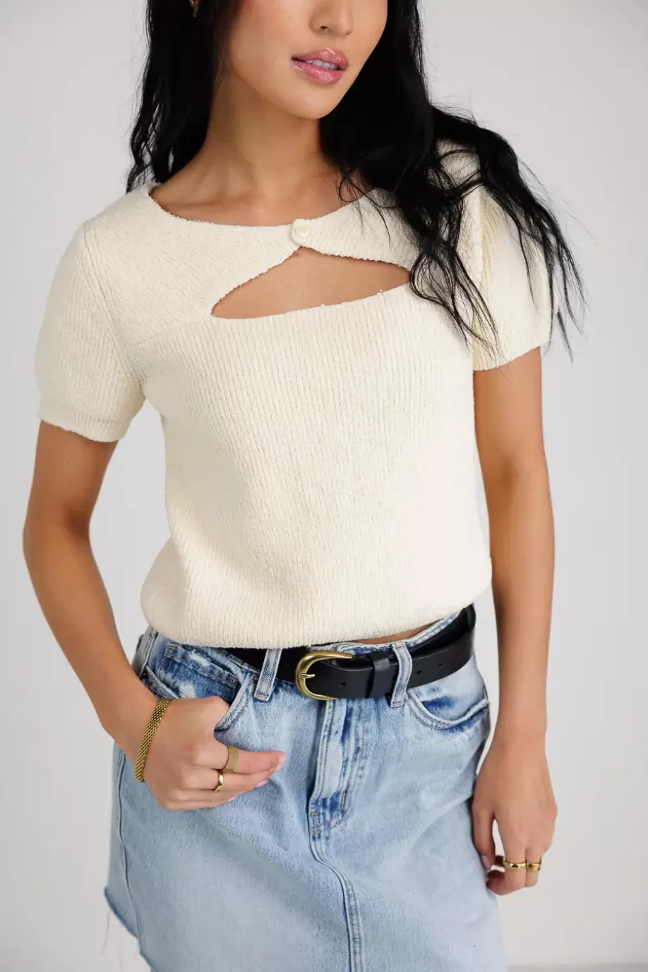 Outlet Polly Cut Out Sweater Top SWEATERS | SWEATERS