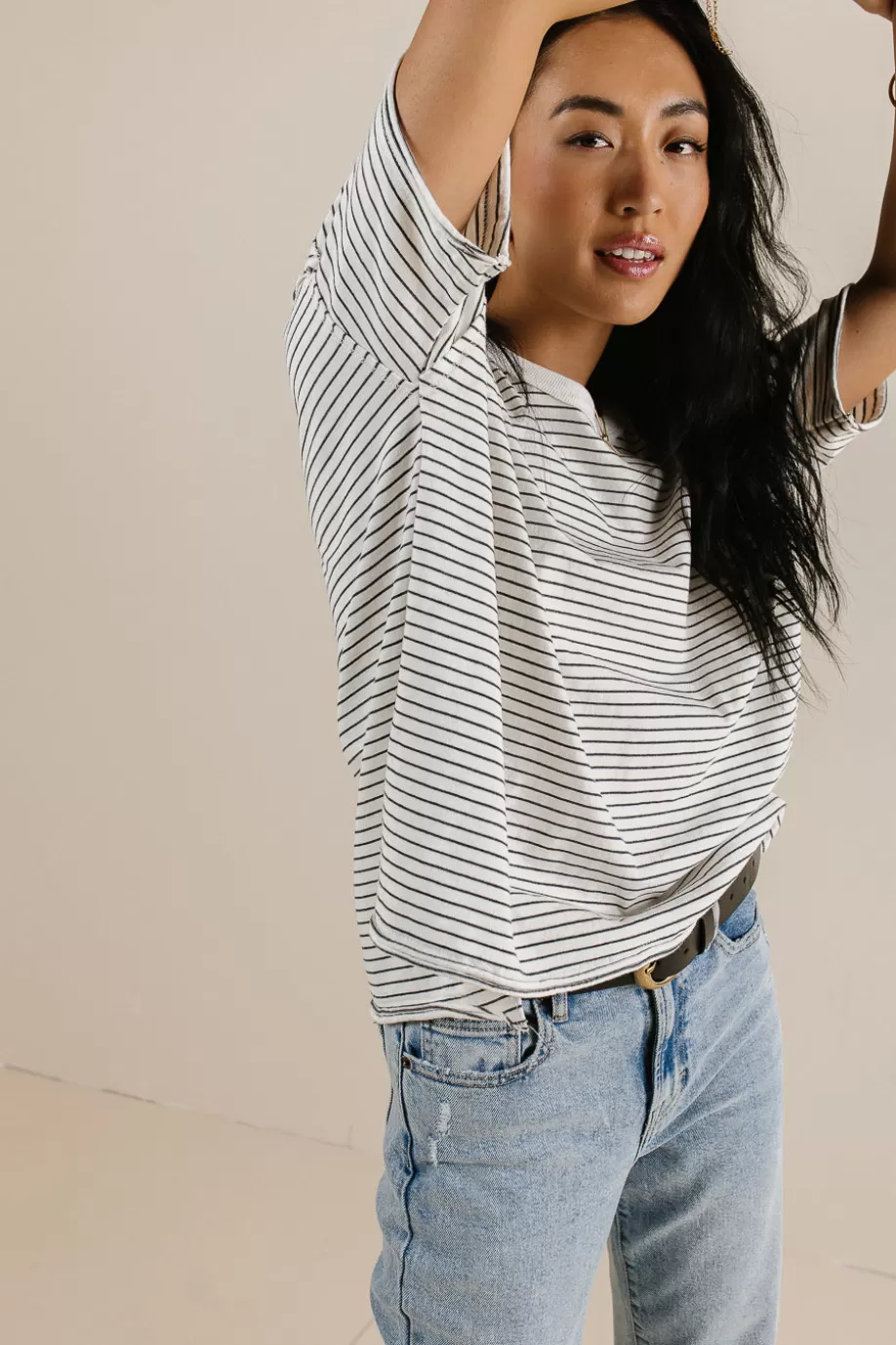 Sale Riley Striped T-Shirt in TEES & TANKS | TEES & TANKS