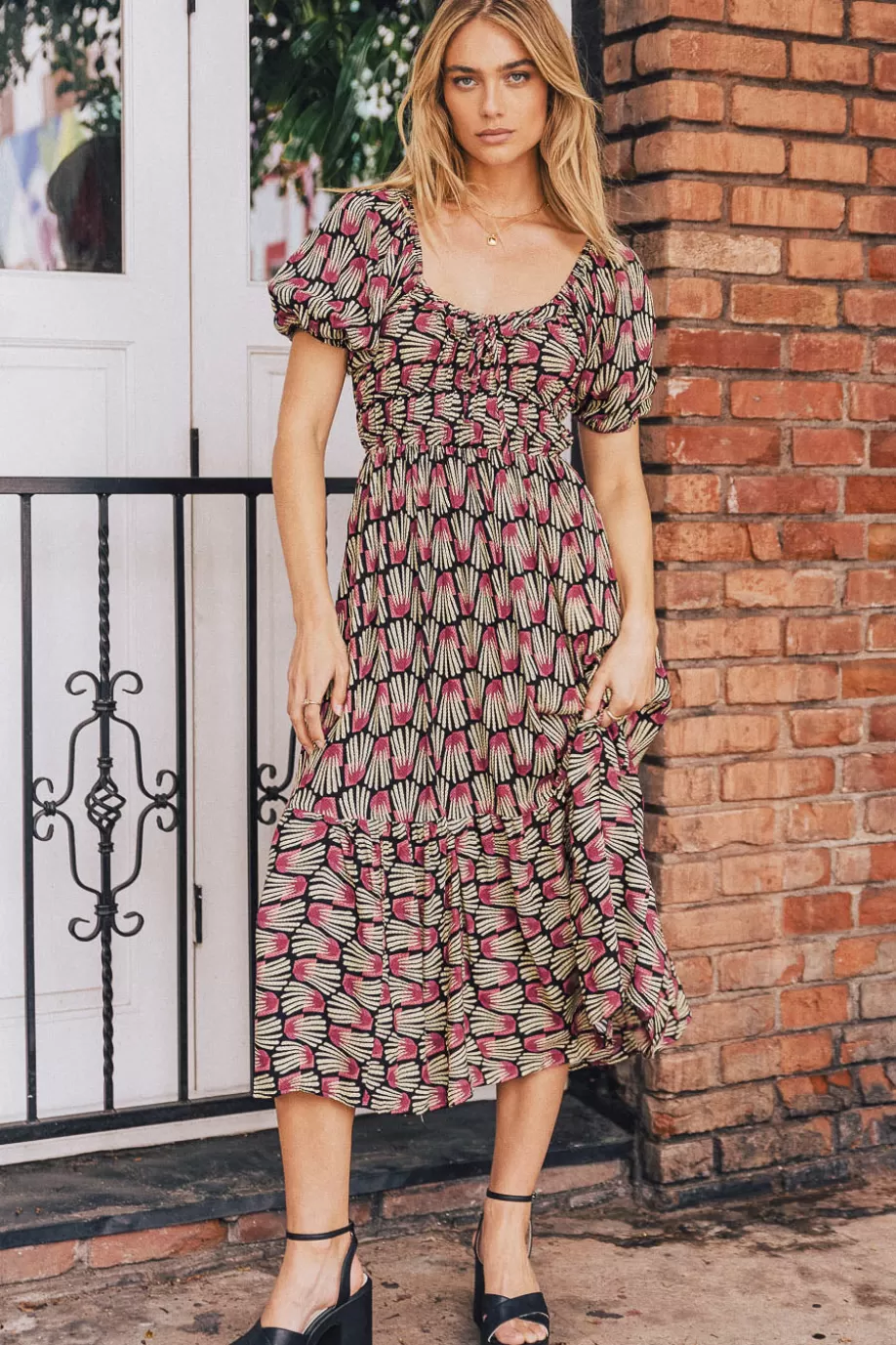 Flash Sale Salem Printed Dress - FINAL SALE MIDI DRESSES | DRESSES