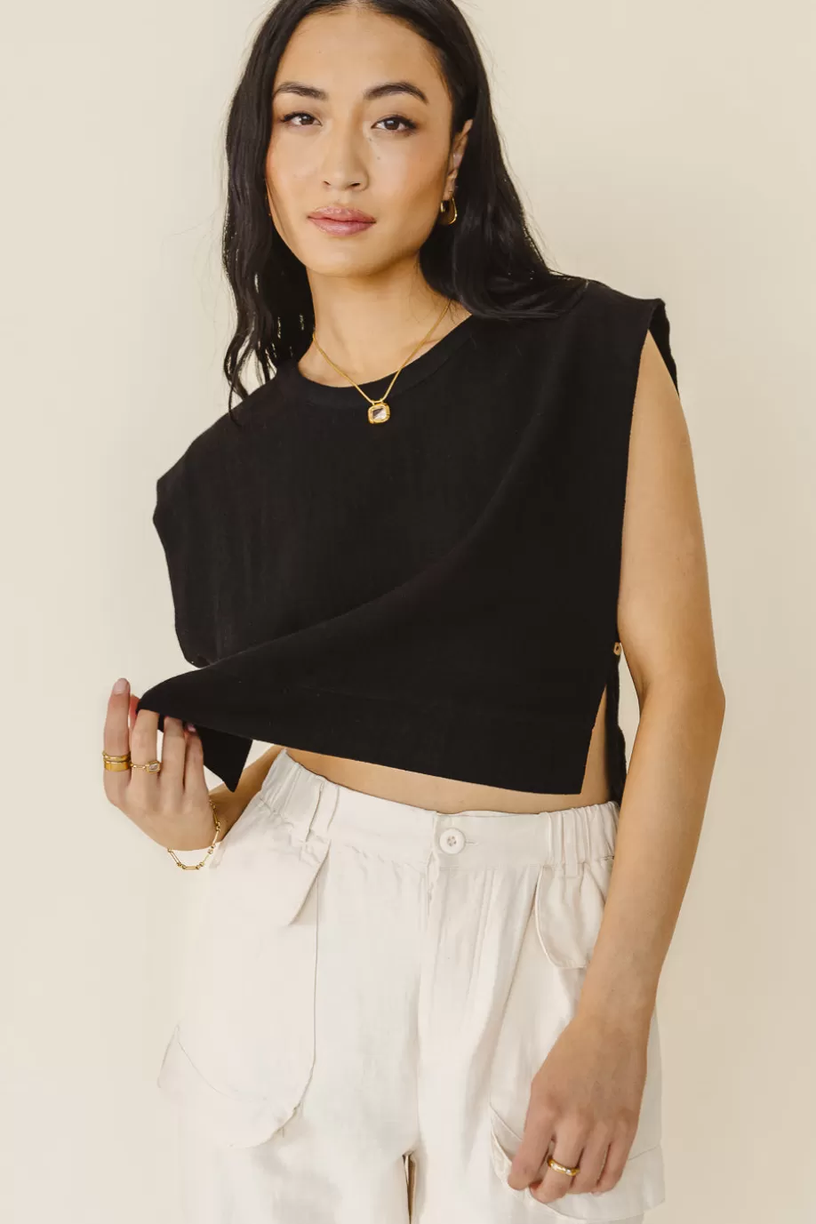 Shop Sunny Open Side Top in - FINAL SALE CROPPED | BLOUSES