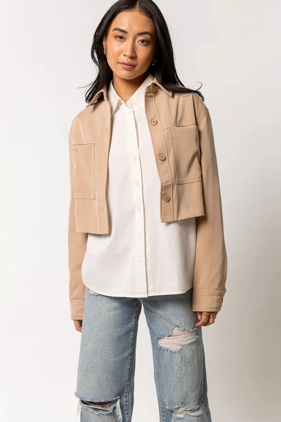 Outlet Long Sleeve Jacket CROPPED | JACKETS & BLAZERS