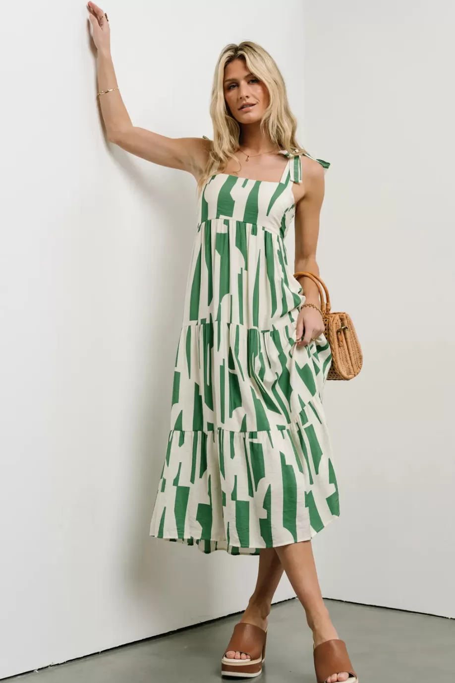 New Tiered Abstract Midi Dress MIDI DRESSES | DRESSES