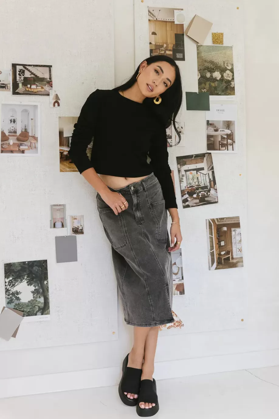 Cheap Trina Denim Skirt - FINAL SALE SKIRTS