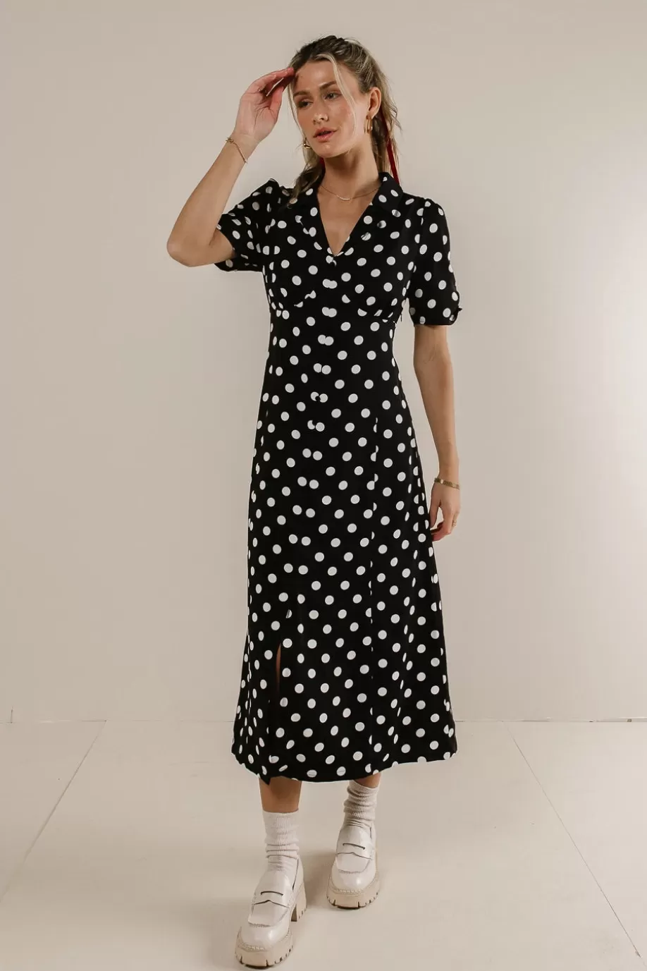 Cheap Vikki Polka Dot Dress MIDI DRESSES | DRESSES